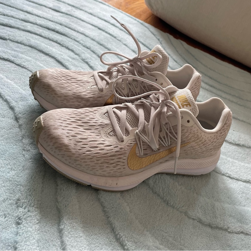 Nike Women's Athletic Shoes - Beige and Gold